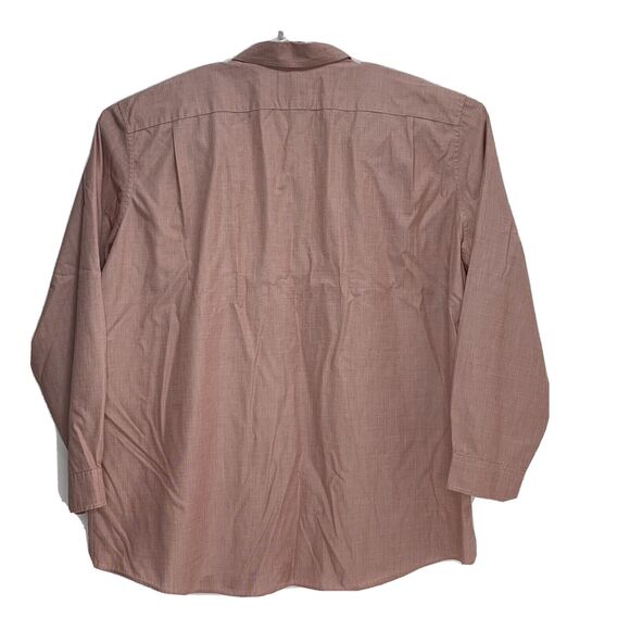 LL Bean Mens Button Down Shirt Long Sleeve Salmon 100% Cotton Reg XXL - Picture 3 of 5